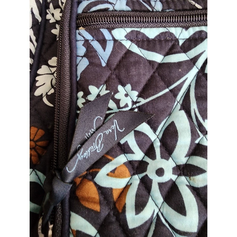 Vera Bradley Campus Backpack Java Blue Retired Floral NWOT Book Bag School - Picture 9 of 14